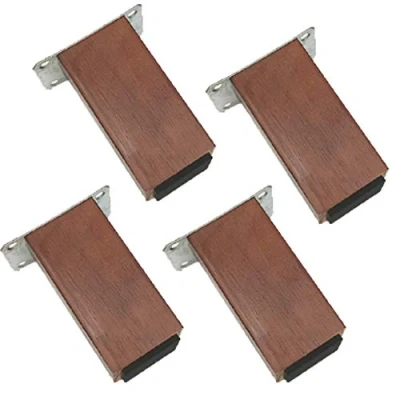 Image of Oak Sofa Legs,Square Wooden Furniture Legs,Set of 4 Solid Wood Cupboard Legs,Replacement Cabinet Feet,for Ottoman,Couch,Bench,Dresser,with Mounting Plate and Screws(Walnut12cm)