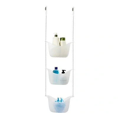 Image of Umbra Bask White Three Tier Shower Caddy