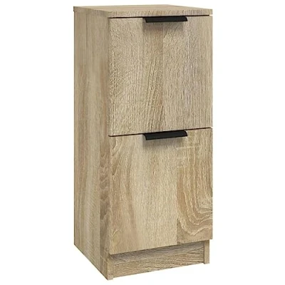 Image of vidaXL Engineered Wood Sideboard in Sonoma Oak finish Multipurpose Storage Cabinet for Living Room, Bedroom, Office