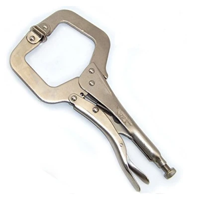 Image of NUZAMAS 11&quot; 275mm Locking C Clamp with Swivel Pads Steel Plier Vice Welding Vise Tools