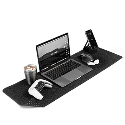 Image of DELTAHUB Minimalistic Felt Desk (Grey (30x90cm), Medium)