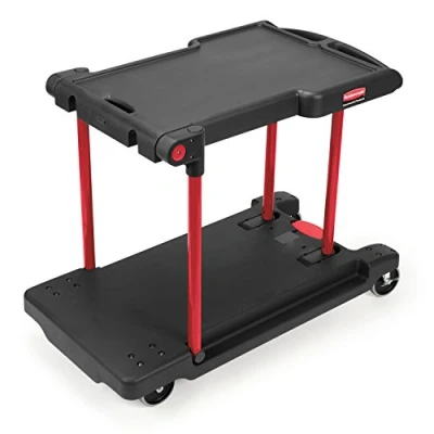 Image of Rubbermaid Convertible Utility Cart Black