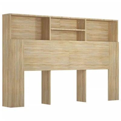 Image of vidaXL Headboard Cabinet Sonoma Oak 160x19x103.5 cm