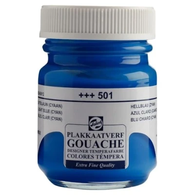 Image of TALENS Extra Fine Gouache JAR 50ML LT BLUE CYAN