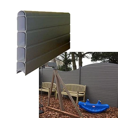 Image of VP Plastic Fencing Panels Composite Fence ECO Board 2.4m (8&#039;) Graphite