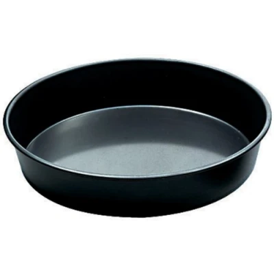 Image of Paderno World Cuisine 7 7/8 Inch by 1 3/8 Blue Steel Cake Pan
