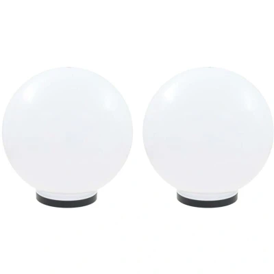 Image of vidaXL LED Bowl Lamps 2 pcs Spherical 40 cm PMMA