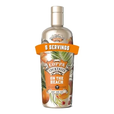 Image of Coppa Cocktails Ready to Drink On the Beach Easy Premium Pre Mixed Just Add Ice 10% ABV 70cl