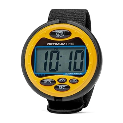 Image of Optimum time OE Series 3 Equestrian Event Watch Yellow Unisex Countdown from programmable with alarm at zero