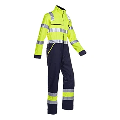Image of SIOEN 026VN2PF9049I46 Fareins Hi Vis Coverall with ARC Protection, Long 46, Yellow/Navy