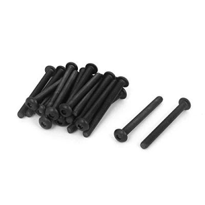 Image of Sourcingmap M4 x 40mm Alloy Steel Hex Bolt Socket Head Cap Screws Black 20 Pcs