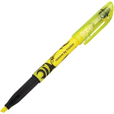 Image of Pilot, FriXion Light Erasable Highlighters, Chisel Tip, Pack of 12, Yellow