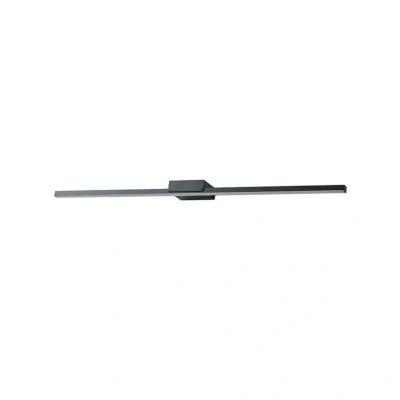 Image of Lucande LED mirror lamp Kivana, black, metal, 90cm, IP44