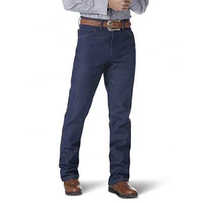 Image of Wrangler Men&#039;s Cowboy Cut Regular Fit Traditional Boot Jean, Navy, 36W x 32L