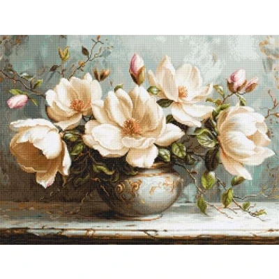 Image of Luca S Petit Point Kit Gold The Mysterious Magnolias, G707