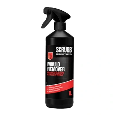 Image of SCRUBB Mould &amp; Mildew Remover, Foam Trigger Spray, Industrial Strength Formulation, Removes Mould, and Algae Fast, 1L