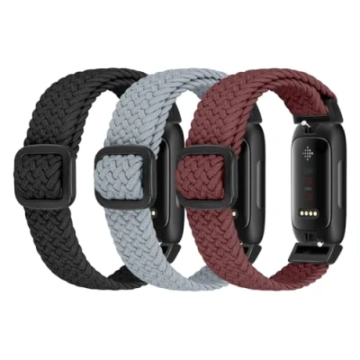 Image of Ecogbd Elastic Nylon Replacement Strap Compatible with Fitbit Inspire 3/Inspire 2/Inspire/Inspire HR/Ace 3/Ace 2, Soft Fabric Adjustable Breathable Sport Wristband for Women Men