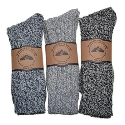 Image of 3 Pairs of Thick Warm socks Wool Blend Boot Walking
