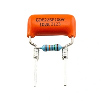 Image of Musiclily Pro Treble Bleed Mod with Orange Drop 225P Polyester Film/Foil Capacitor and Precision Resistor for Electric Guitar Bass .001uF+150K