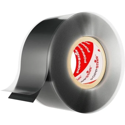 Image of POPPSTAR 1x 3m Self Fusing Silicone Band, Tape, Repair Electrical Tape and Sealing Strip (water tight, air tight), 25mm wide, transparent