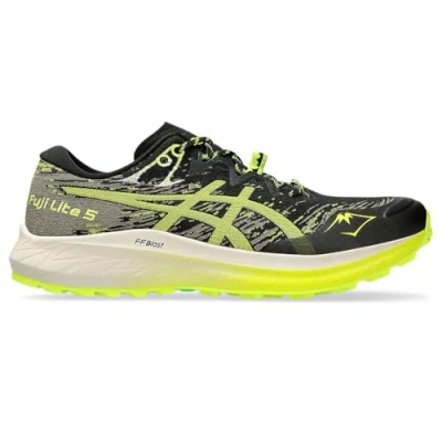 Image of Asics FUJI LITE 5 Trail running shoes, Men&#039;s, Size: 6, Black/safety yellow Textile/synthetics