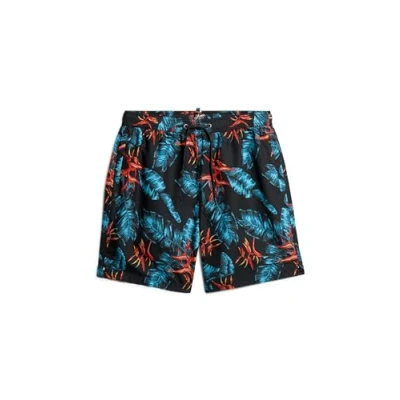 Image of Superdry Hawaiian Print 17 Swimming shorts, Men&#039;s, Size: Large, Dark navy fire