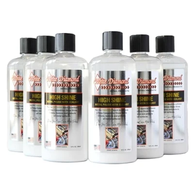 Image of White Diamond Detail Products High Shine Finishing Metal Polish Case of 6 Bottles with FREE NEXT DAY UK DELIVERY