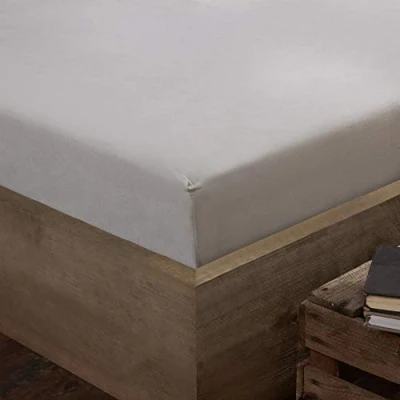 Image of Sanctuary 100% Brushed Cotton Fitted Bed Sheet, Grey, Single