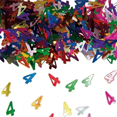 Image of Folat Party Confetti Number 4 Multi colors
