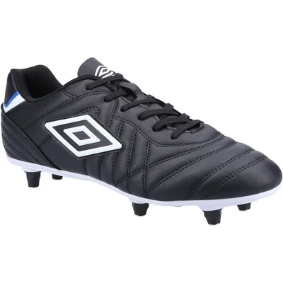 Image of Umbro Mens Speciali Liga Soft Ground Lace up Football Boot Black Size UK 8