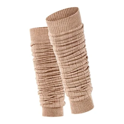 Image of ESPRIT Women&#039;s Rib W LW Wool Thick Patterned 1 Pair Leg Warmer, Brown (Nutmeg Melange 5410), ONESIZE