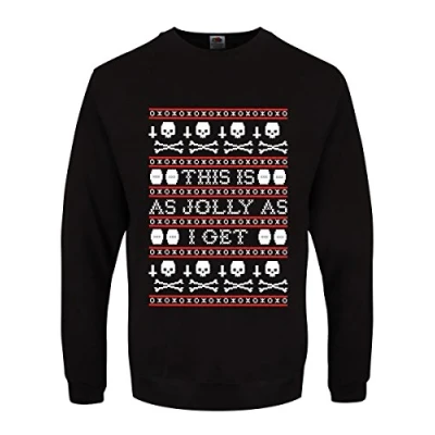 Image of Grindstore This is As Jolly I Get Men&#039;s Christmas Sweater Black