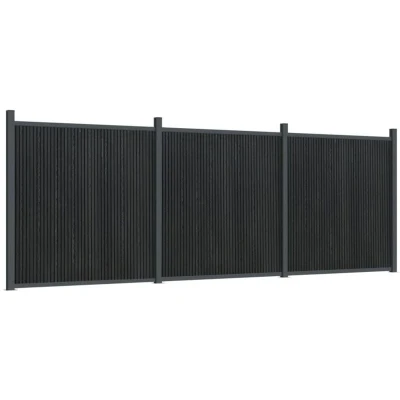 Image of vidaXL Fence Panel Grey 526x186 cm WPC