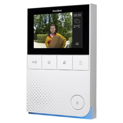 Image of DoorBird A1101 IP Video Indoor Station White Edition Unit for Door Intercom with Display, WLAN, LAN