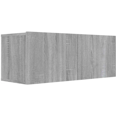 Image of vidaXL TV Cabinet Grey Sonoma 80x30x30 cm Engineered Wood