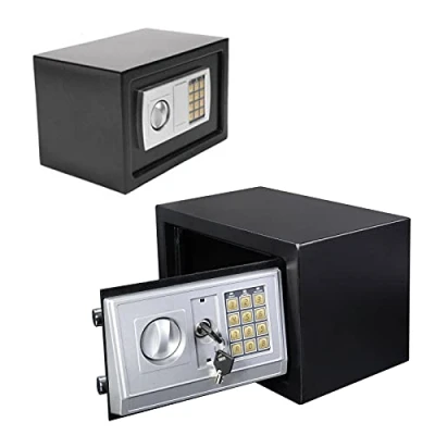 Image of 8.5L Waterproof Fireproof Safe Box Digital Electronic Cash Solid Steel Keypad Security for Home Office Security,Black