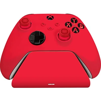 Image of Razer Universal Quick Charging Stand Charger for Xbox Controllers (Universal Compatibility, Magnetic Contact System, Matches Your Controller, One handed Navigation) Red