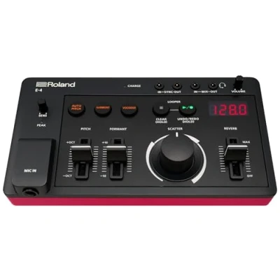 Image of Roland AIRA Compact E 4 Voice TWEAKER Vocal Performance Tool with Powerful Transformer Effects Vocoder Looper Harmony Auto Pitch MIDI For Singing &amp; Artists,Black