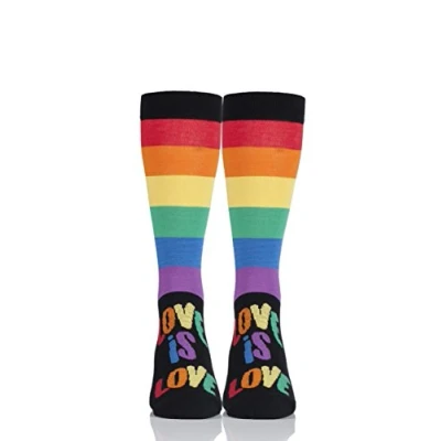 Image of 1 Pair Love is Pride Rainbow Socks Unisex 12 14 SOCKSHOP