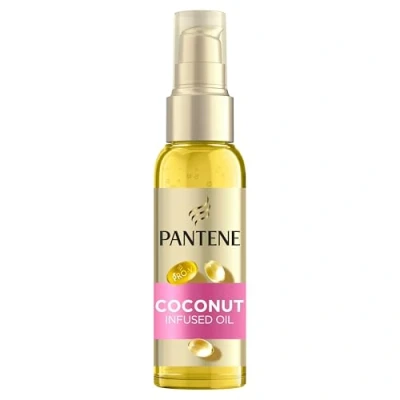 Image of Pantene Pro V Coconut Infused Hair Oil, 100ml, for Dry, Damaged Hair, Leave In Conditioner Curly