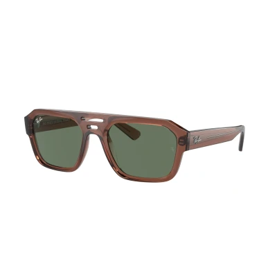 Image of Ray Ban Unisex Sunglasses, Size: 54, Transparent green