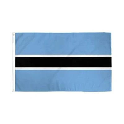 Image of AZ Flag Botswana 2x3 Ft 100D Polyester Botswanan Banner with Two Metal Grommets Fade Resistant Vivid Colors 2&#039; x 3&#039; Feet 90x60 Cm