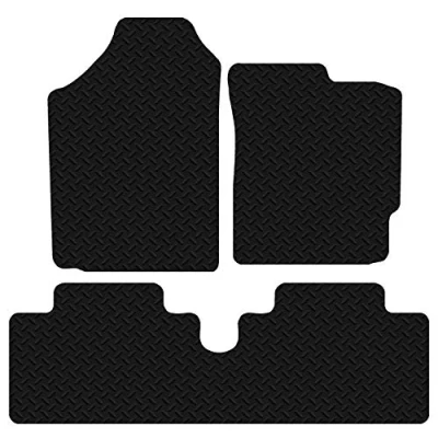 Image of Carsio Car Mats 4pc Set For Toyota Yaris 2006 2011 Tailored Fit Rubber Floor Mat Complete Accessory Black Custom Fitted Anti Slip Backing, Heavy Duty &amp; Waterproof