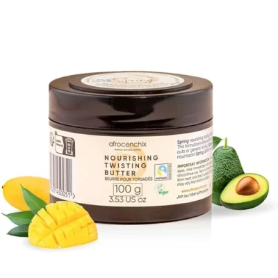 Image of Afrocenchix Spring Nourishing Twisting Butter Made with Mango Butter, Shea and Avocado oil Retains Moisture &amp; Shine, Hold for kinks curls