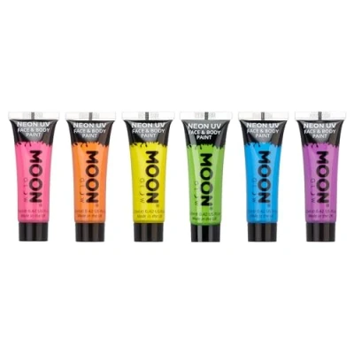 Image of Moon Glow Intense Neon UV Face &amp; Body Paint 12ml Set of 6 includes Keyring