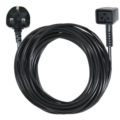 Image of SPARES2GO Mains Cable Power Lead &amp; UK Plug Compatible with Numatic Henry Tub Vacuum Cleaners (12 Metres, 3 pin)