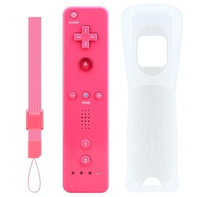 Image of OSTENT Motion Sensor Bluetooth Wireless Remote Controller for Nintendo Wii Console Game Color Pink