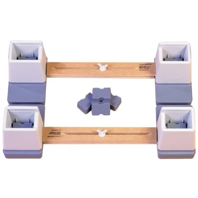 Image of Aidapt Adjustable Height and Width Linked Bed Raiser for Single (Eligible VAT relief in the UK)