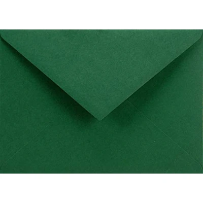 Image of Netuno 100 Dark Green Coloured envelopes DIN C6 114x162mm 4.49x6.39 inches 115gsm Sirio Color Foglia Pointed gummed Flap no Window for Wedding Invitations Birthday Greeting Cards Christmas vouchers