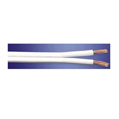Image of K M Electronics® 10M 42 Strand Speaker Loudspeaker Cable Wire White Pure Copper Conductors